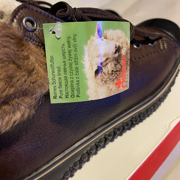 Rieker leather fur-lined short boots CORDULA - Picture 5 of 16